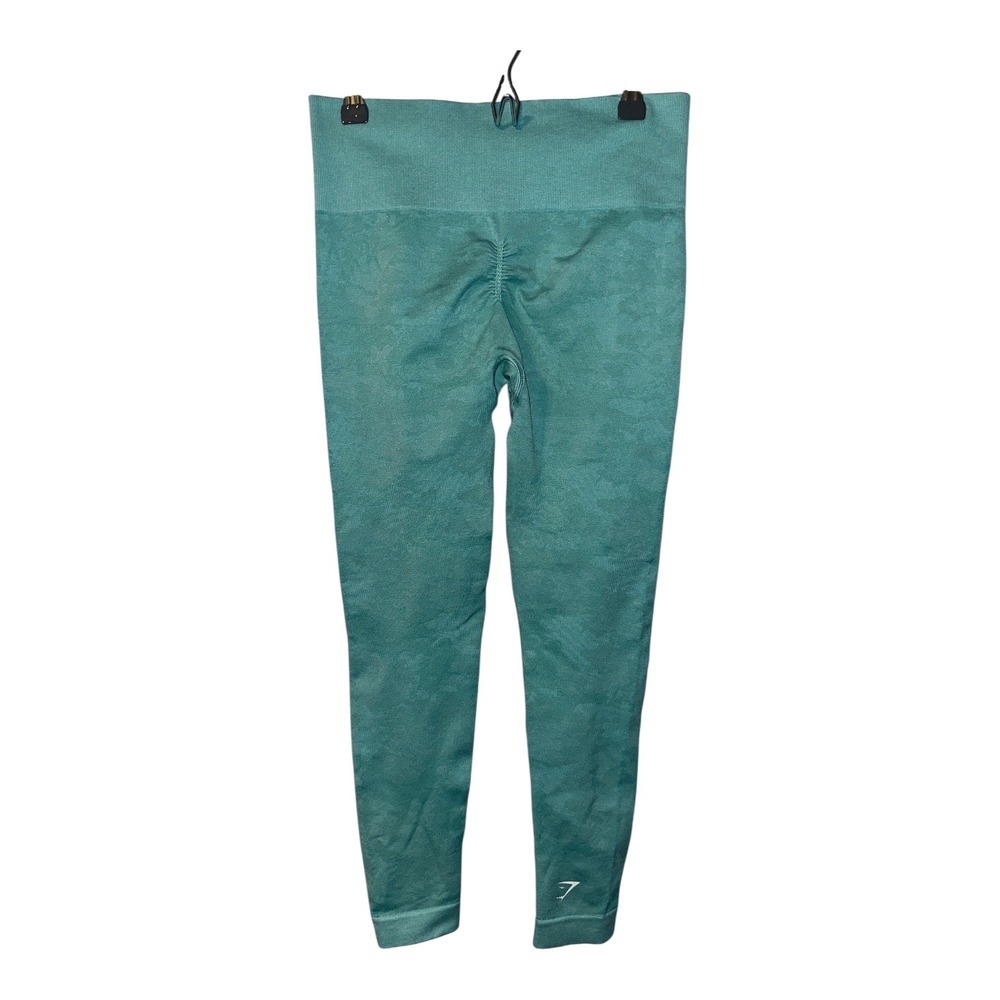 Gymshark Adapt‎ Turquoise Camo Print Seamless Leggings, Small